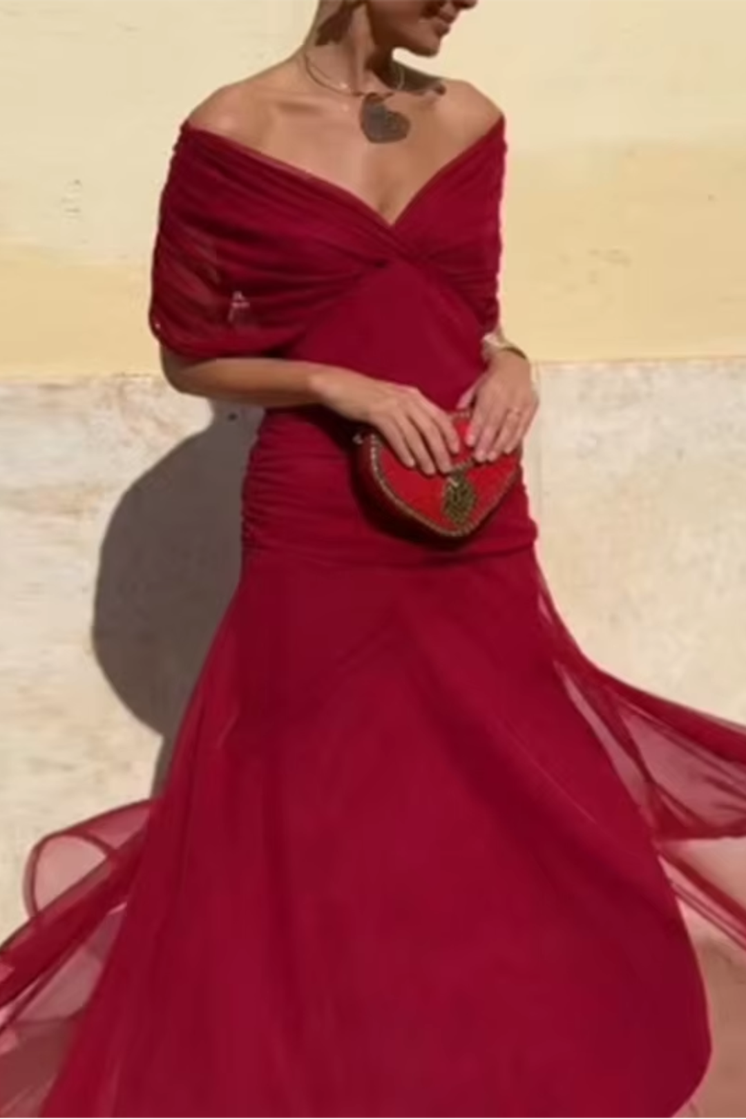 Louise | Elegant Maxi Party Dress with V-Neck