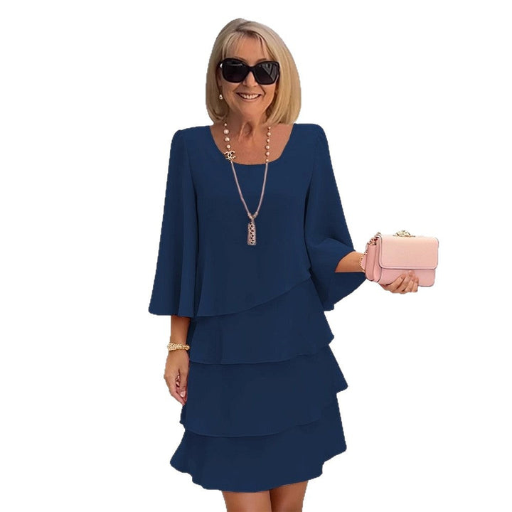 Margaux – Elegant Midi Dress with Ruffles