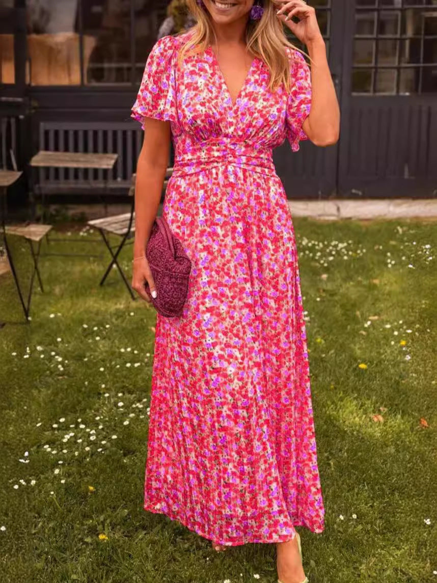 Elina – Flowing Floral Maxi Dress