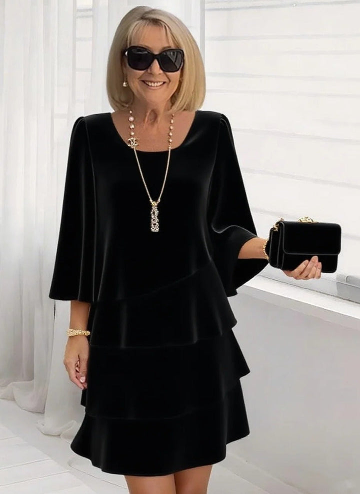 Margaux – Elegant Midi Dress with Ruffles