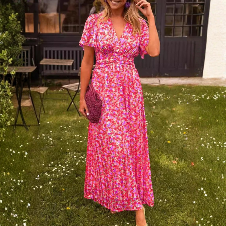Elina – Flowing Floral Maxi Dress