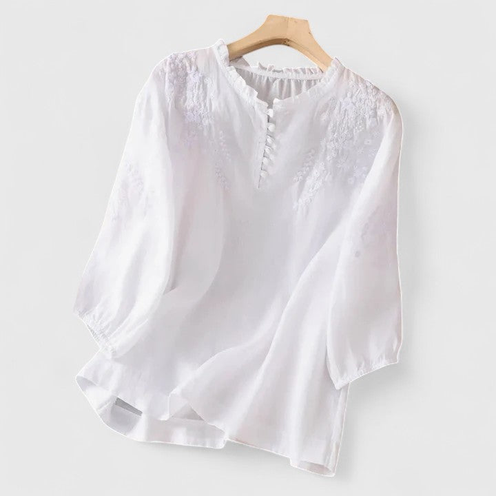 Vasilene | Button-Front Blouse
